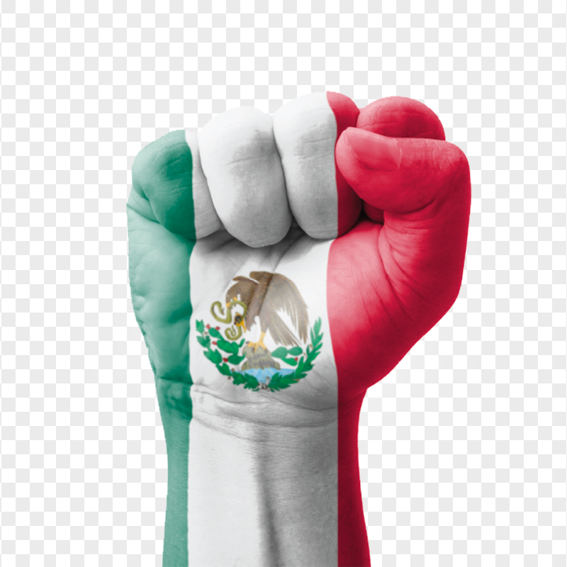 Mexico Hand Fist Flag PNG Image