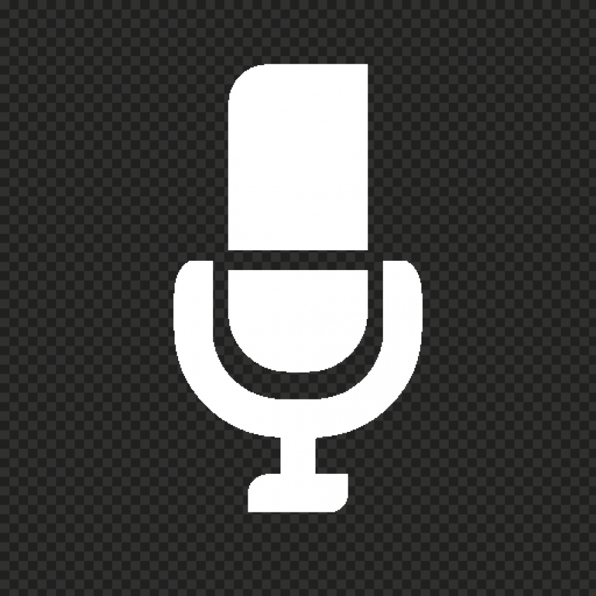 Mic Microphone White Icon PNG Image