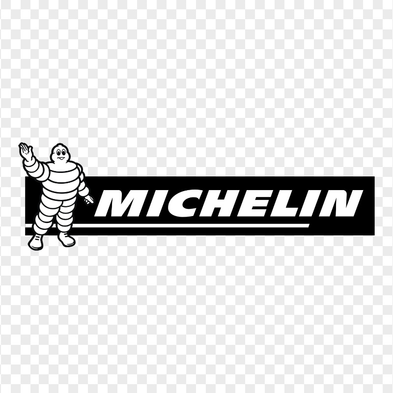 Michelin Black & White Logo Transparent PNG