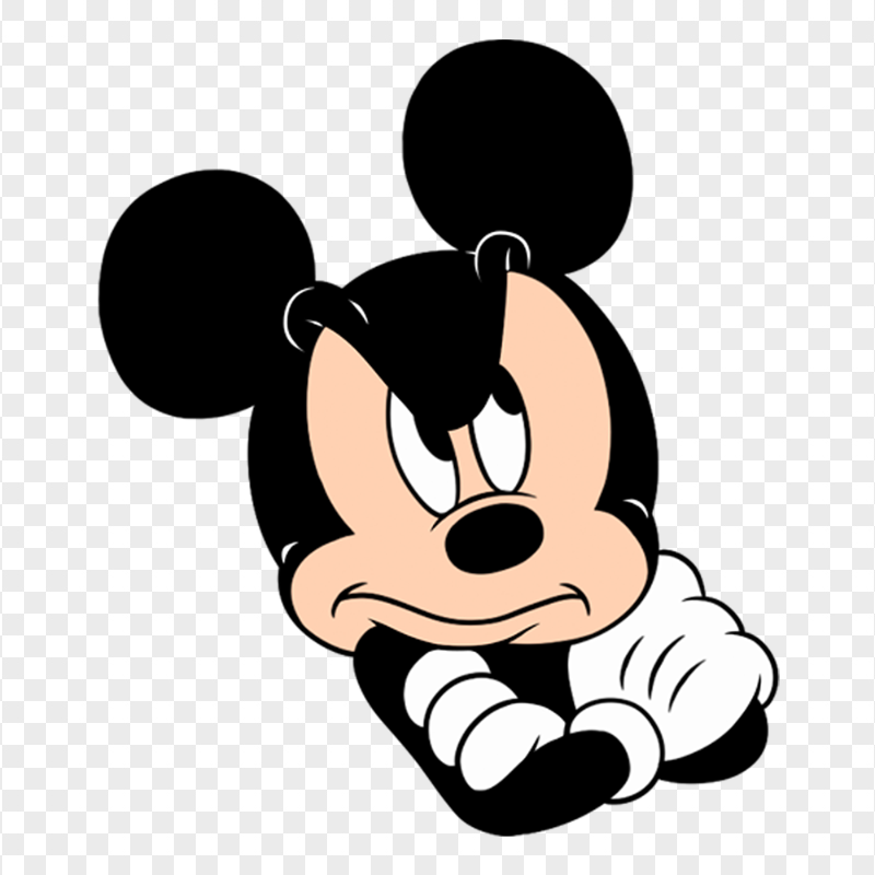 Mickey Mouse Angry Face Transparent Background