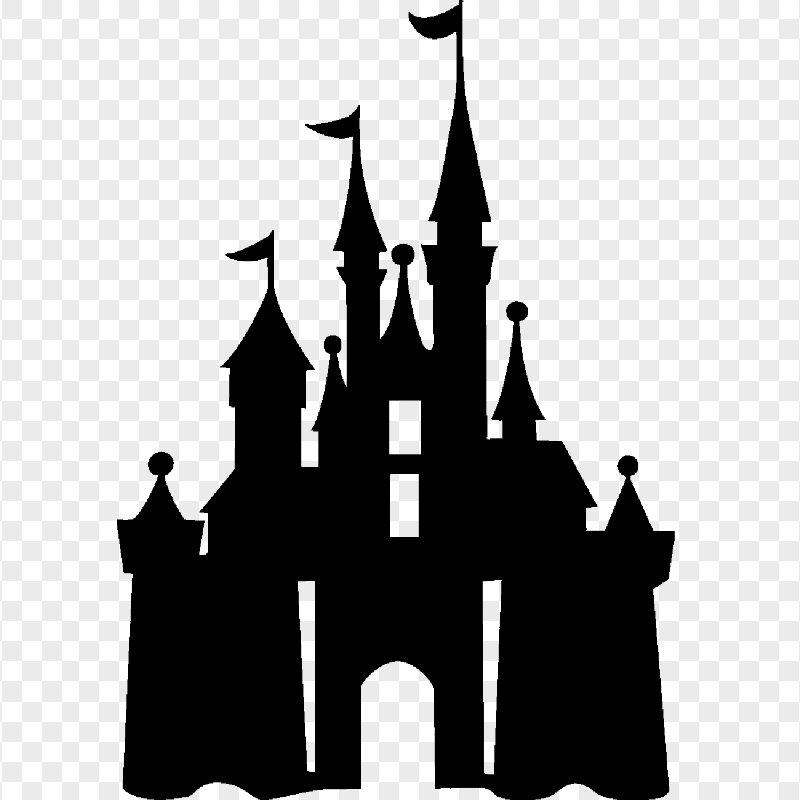 Mickey Mouse Black Kingdom Castle Silhouette HD PNG