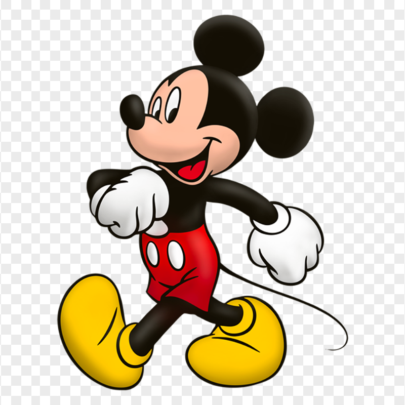 Mickey Mouse Cartoon Character Walking Image PNG