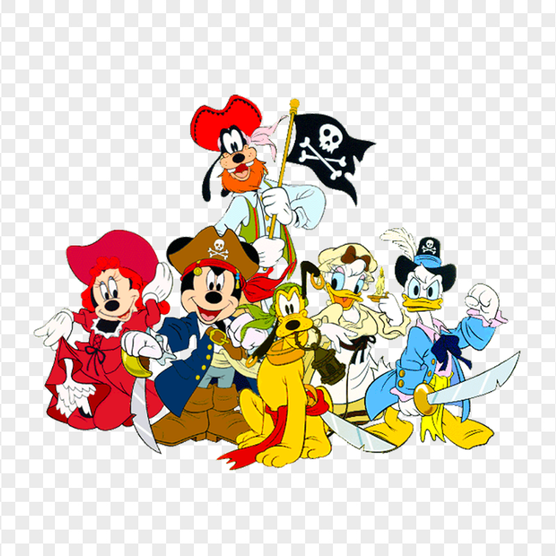Mickey Mouse Characters Pirates Image PNG