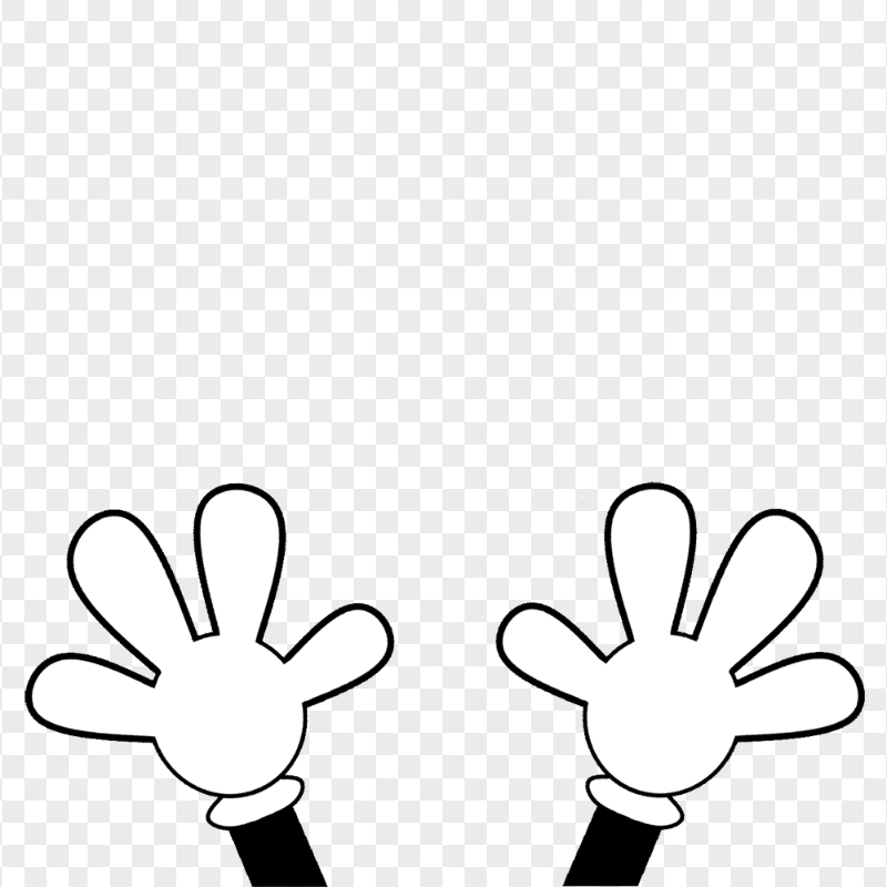 Mickey Mouse Clipart Hands Gloves FREE PNG