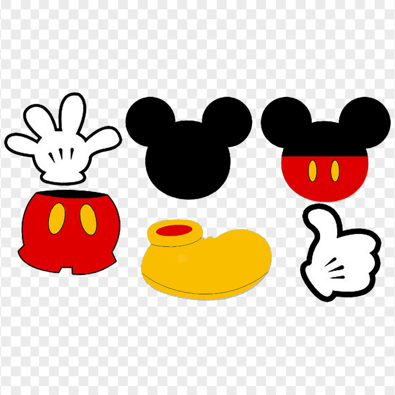 Mickey Mouse Clothes Items PNG