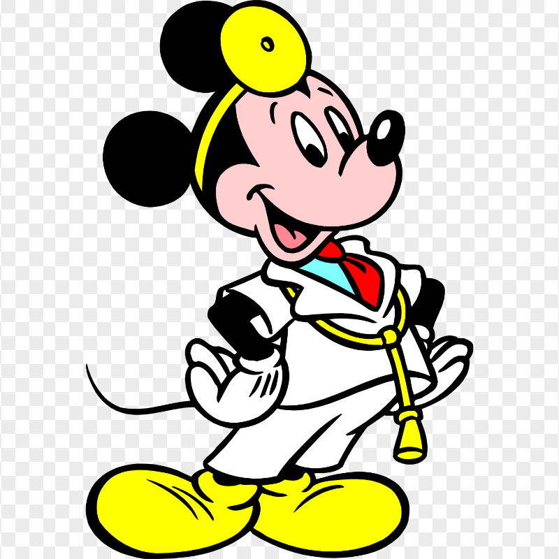 Mickey Mouse Doctor Character Cartoon PNG Image