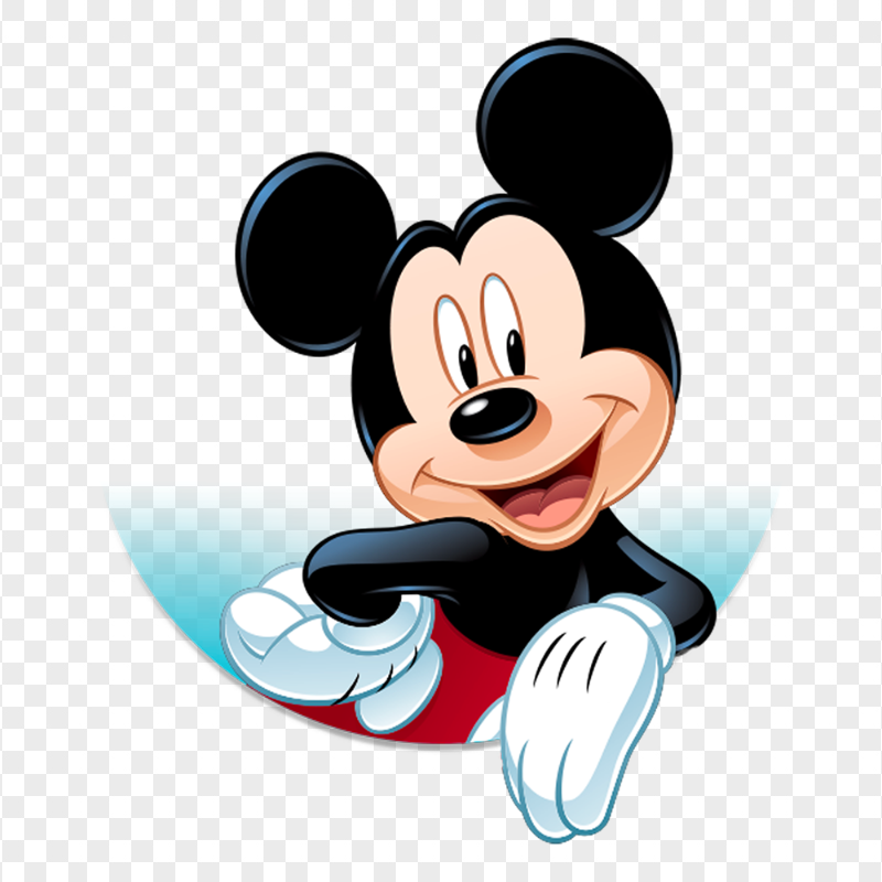Mickey Mouse Face Round Logo PNG Image