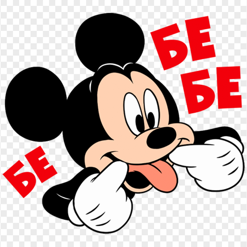 Mickey Mouse Funny Face PNG