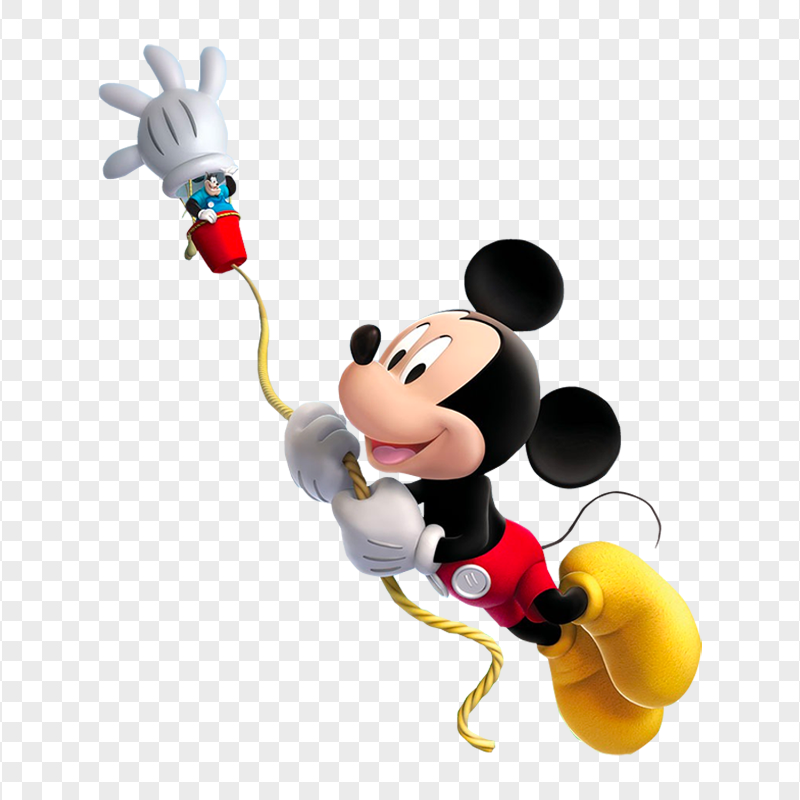 Mickey Mouse Holding Rope Fictional Character