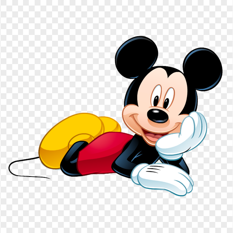 Mickey Mouse Lying Down PNG Image