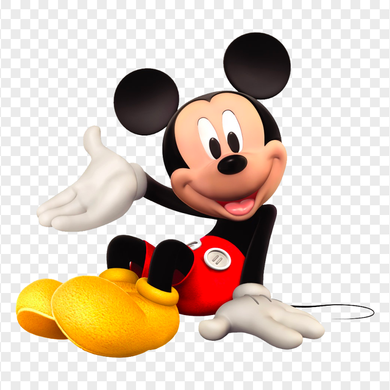Mickey Mouse Sitting 3D Character PNG