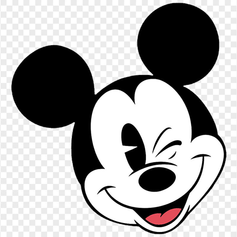 Mickey Mouse Winking Face PNG Image