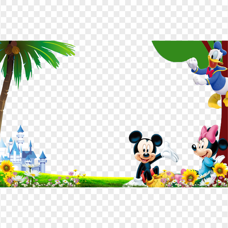 Mickey Mouse With Friends Photo Frame HD PNG