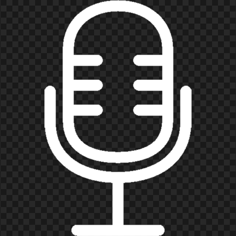 Microphone Studio Voice Mic White Icon FREE PNG