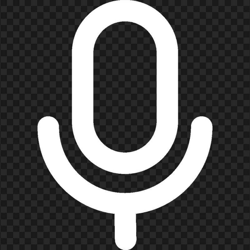 Microphone Studio Voice Recorder White Icon PNG IMG