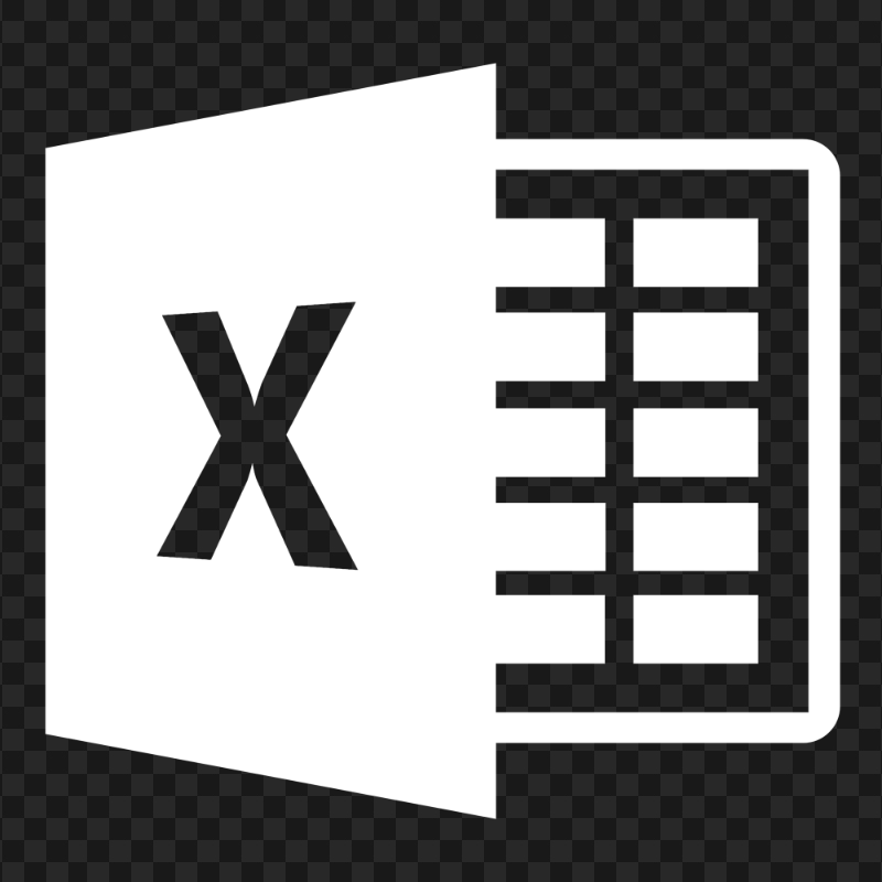 Microsoft Excel White Logo PNG