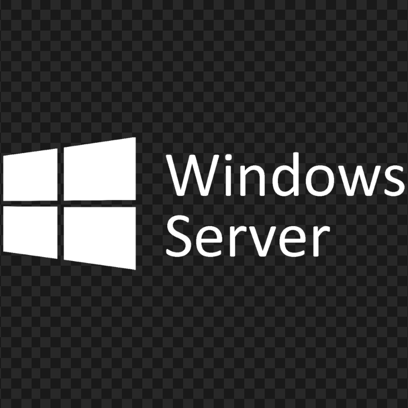 Microsoft Windows Server White Logo PNG