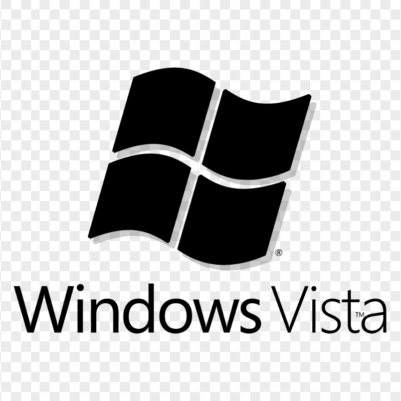Microsoft Windows Vista Black Logo PNG