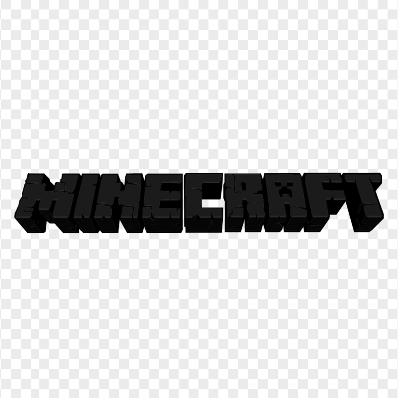 Minecraft Black Logo Image PNG