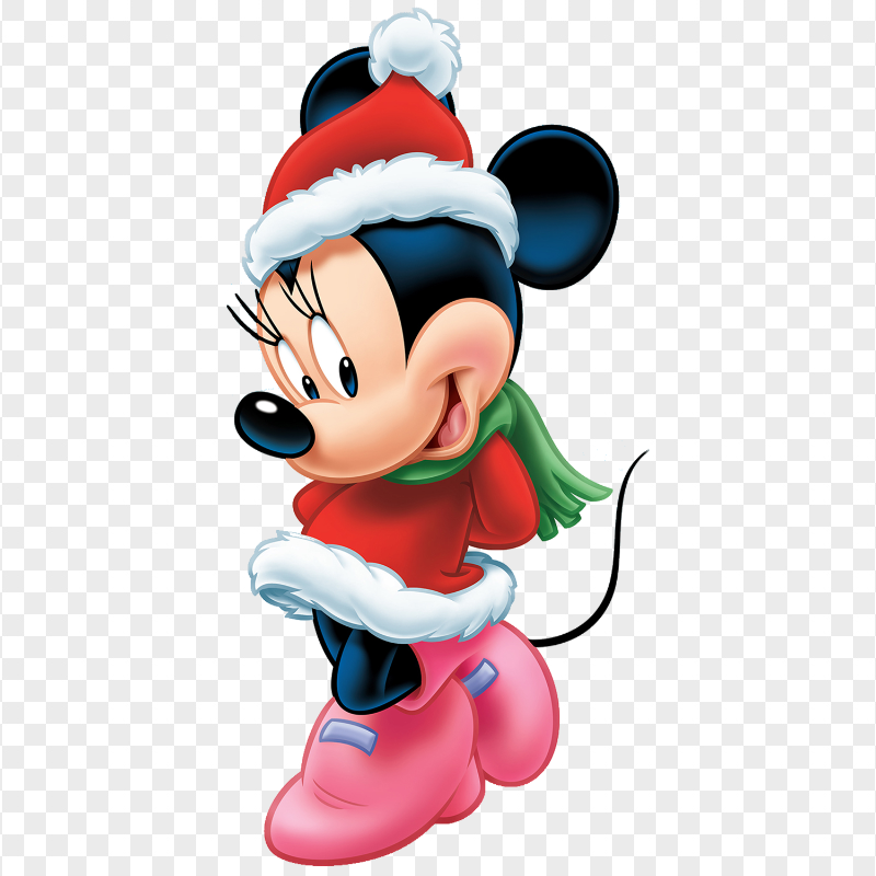 Minnie Mouse Christmas Santa Claus Image PNG