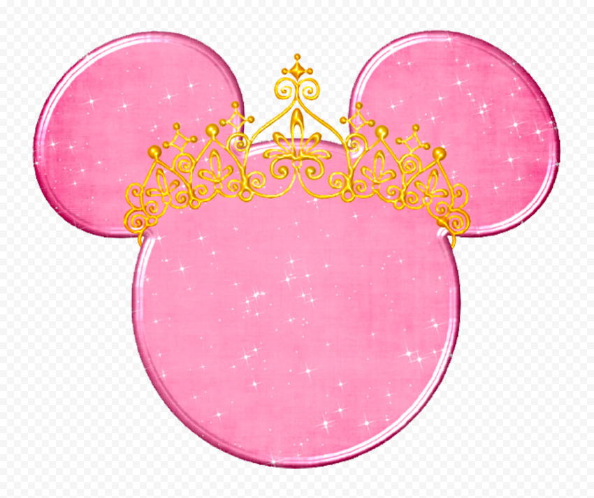 Minnie Mouse Head Pink Silhouette Image PNG