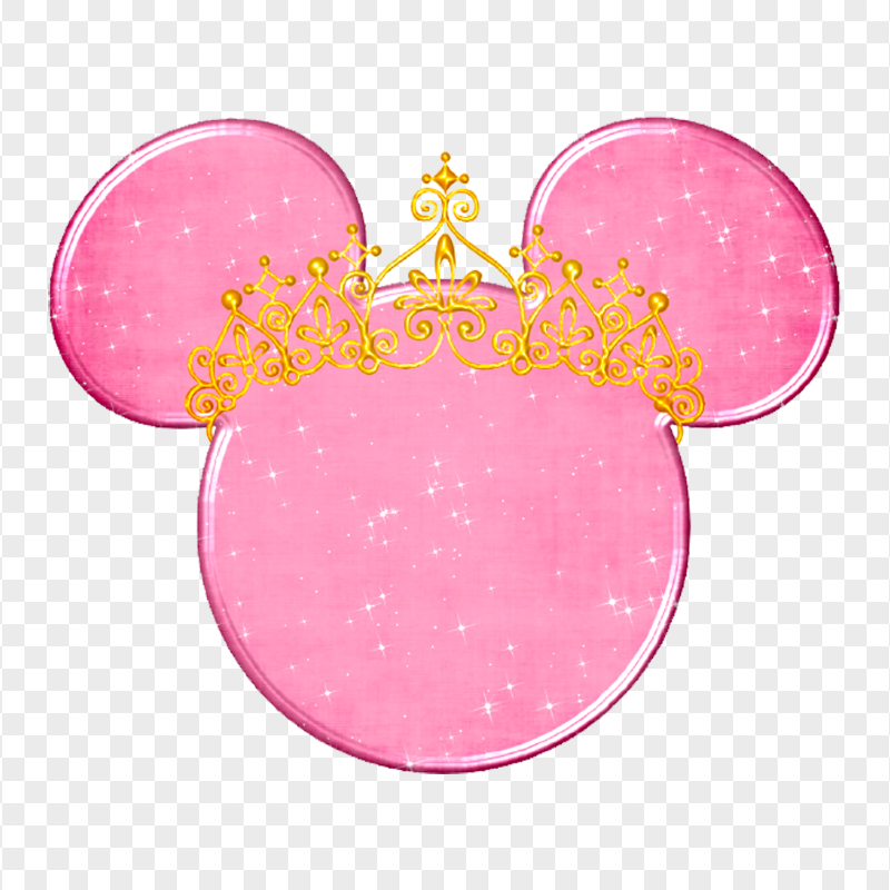 Minnie Mouse Head Pink Silhouette Image PNG