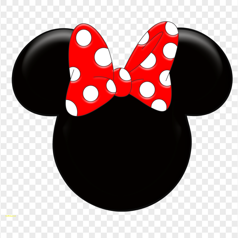 Minnie Mouse Head With Ribbon PNG