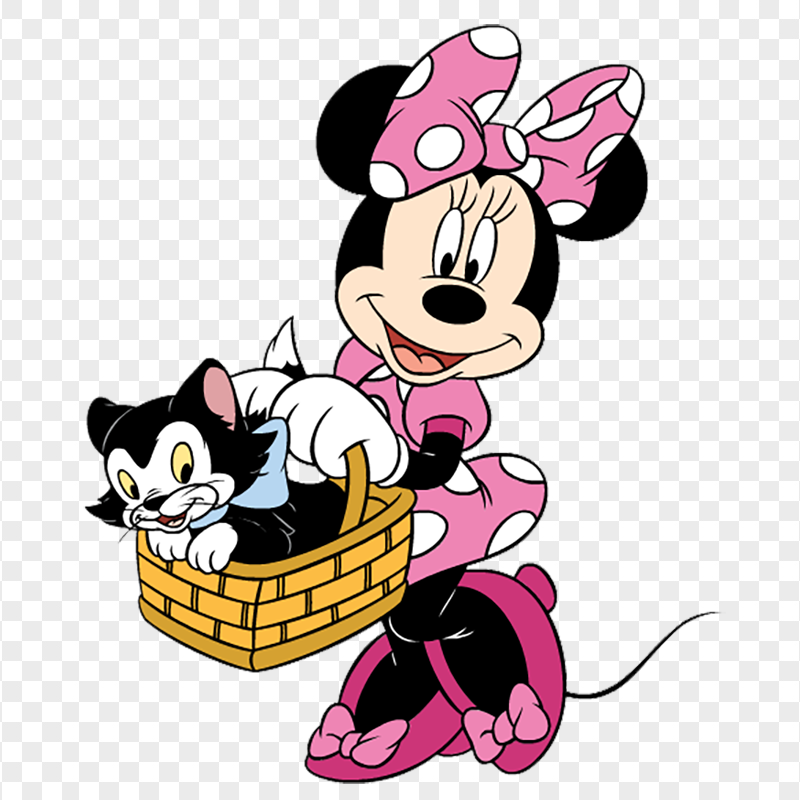 Minnie Mouse Holding A Cat PNG IMG