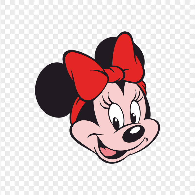 Minnie Mouse Smiling Face PNG