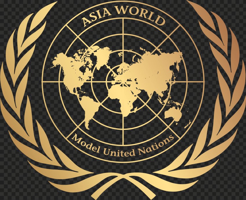 Model United Nations Gold Logo PNG