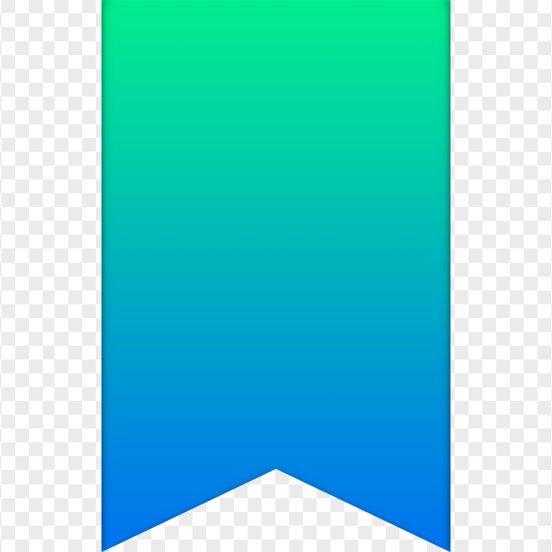 Modern ribbon gradient green to blue png