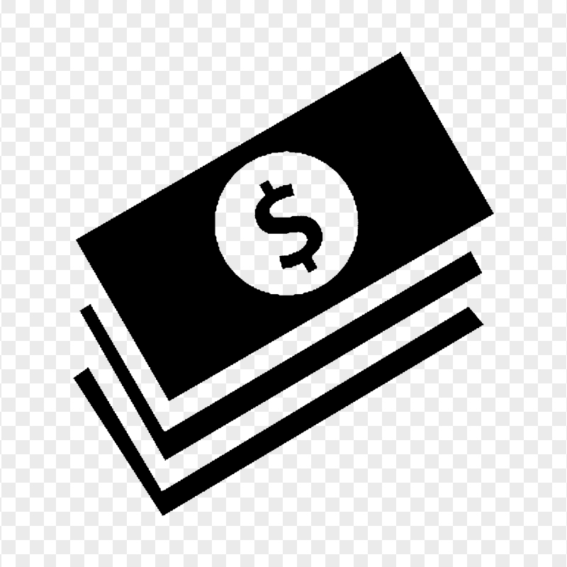 Money Cash Black Icon Transparent PNG