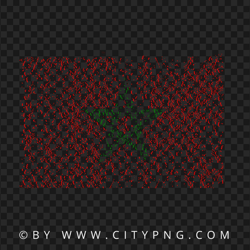 Morocco Flag Confetti FREE PNG