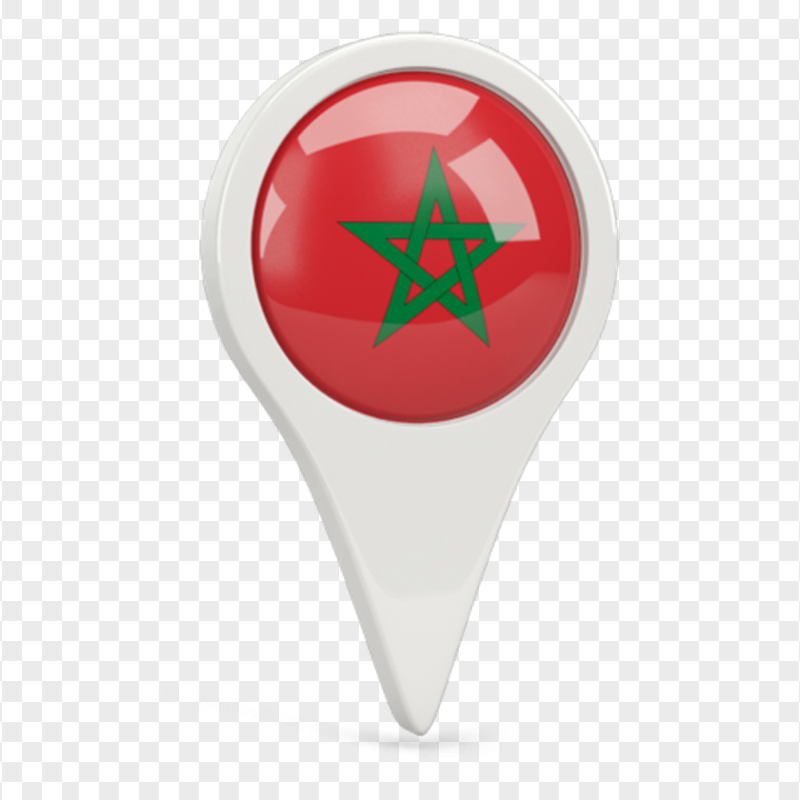Morocco Flag Map Location Pointer Icon