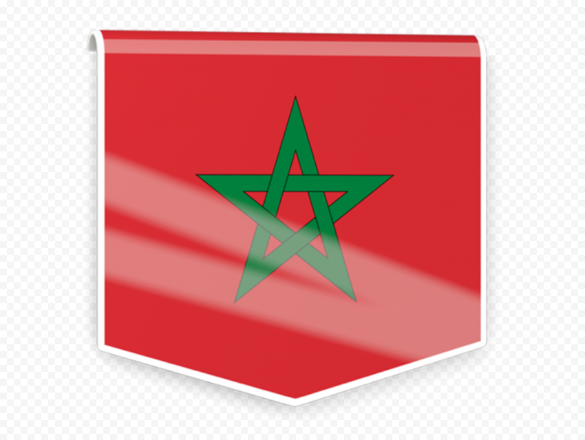 Morocco Label Flag FREE PNG