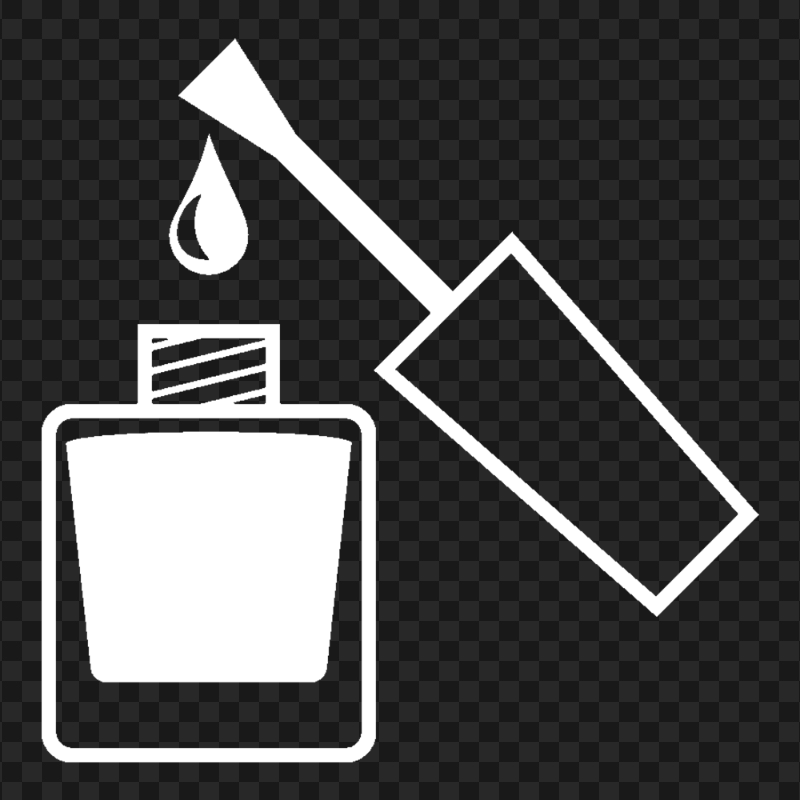 Nail Beauty Manicure Polish White Icon PNG