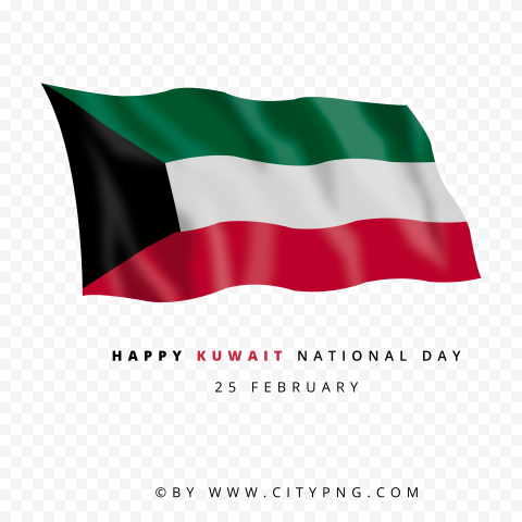 National Day Of Kuwait Minimal Design PNG