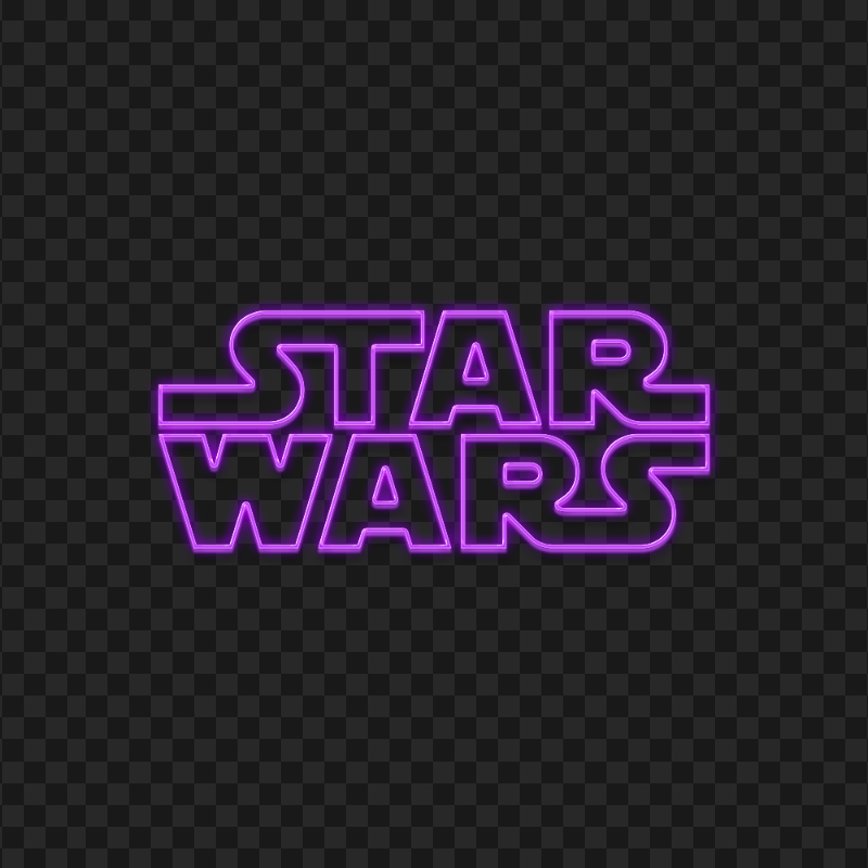 Neon Purple Logo Star Wars PNG