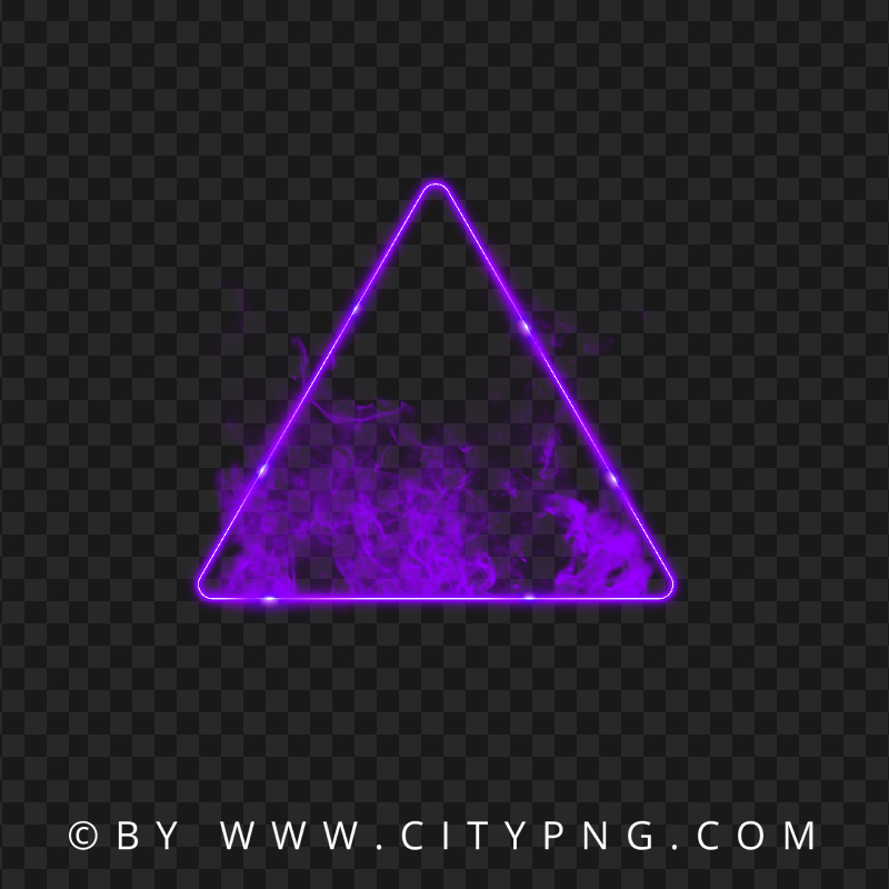 Neon Purple Triangle With Smoke Transparent PNG