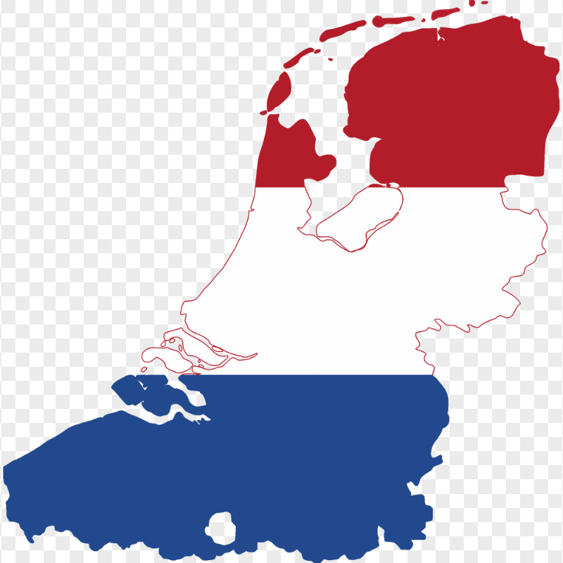 Netherlands Flag Map HD PNG