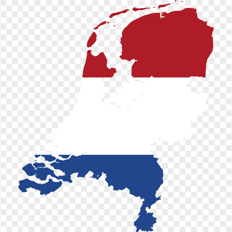 Netherlands Flag Map Image PNG