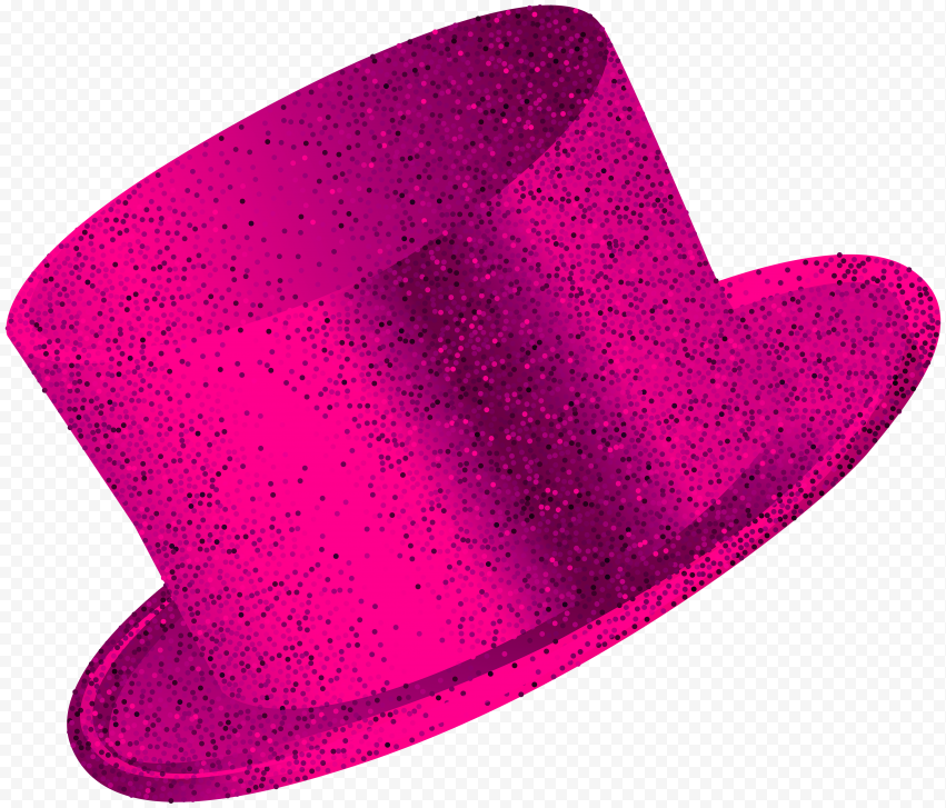 New Year Christmas Pink Glitter Hat PNG 
