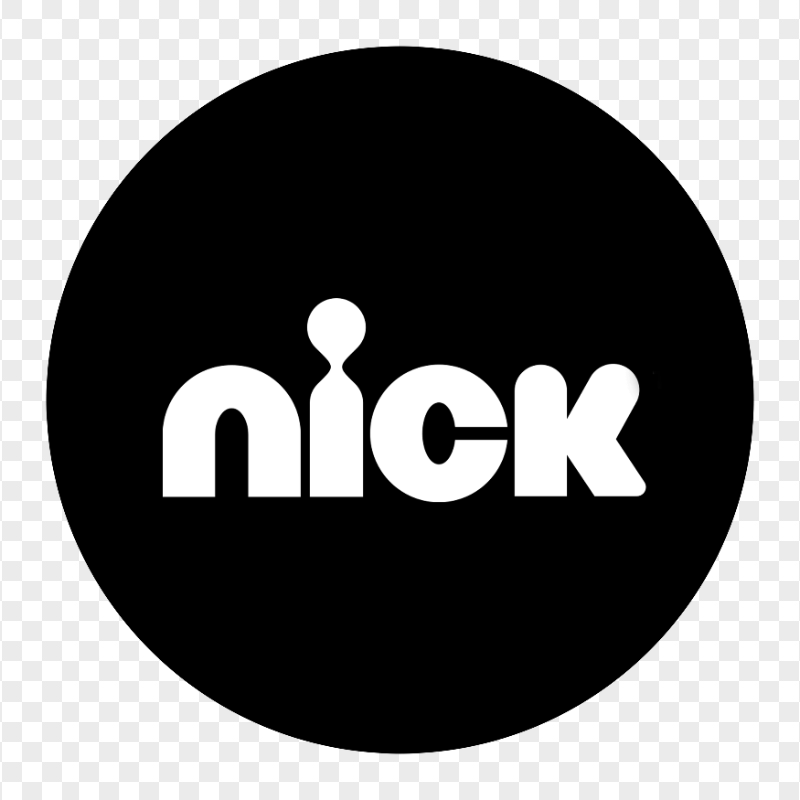 Nick Round Black & White Logo Icon PNG