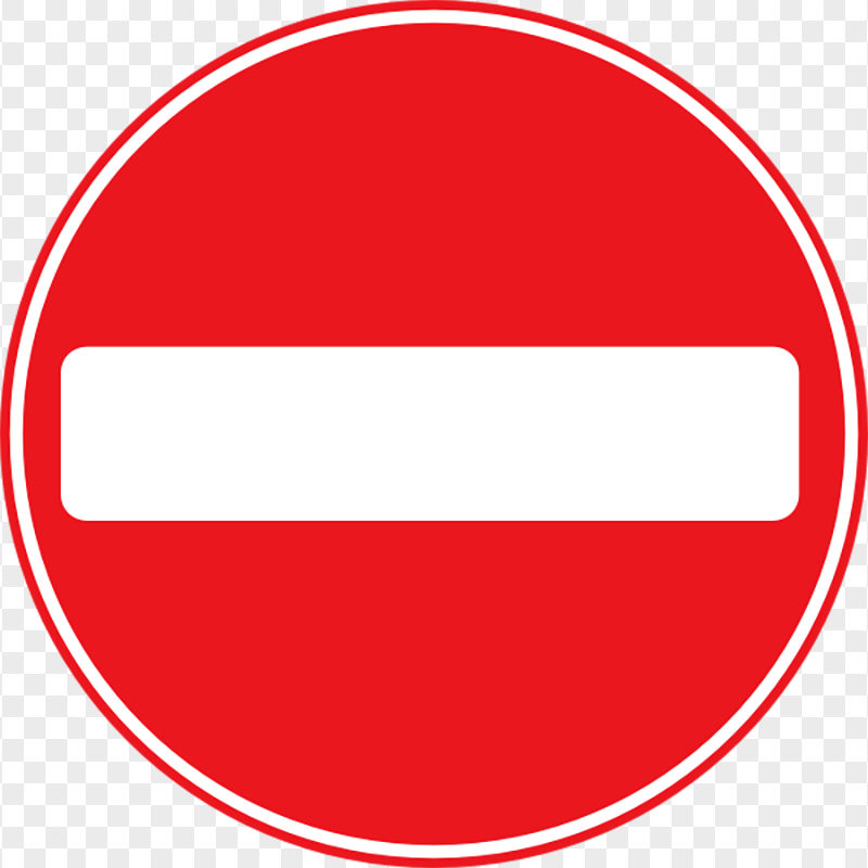 No Entry Road Sign No Enter Driving Traffic