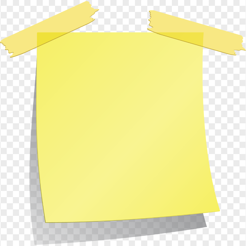 Note Tape Paper Light Yellow Notepad Blank