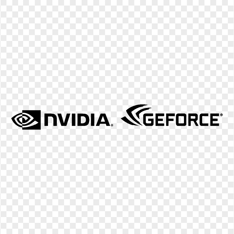 Nvidia And Geforce Black Logos PNG