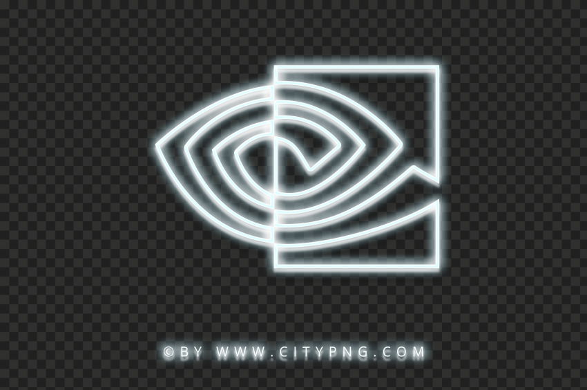 Nvidia Eye White Neon Logo Icon PNG | Citypng