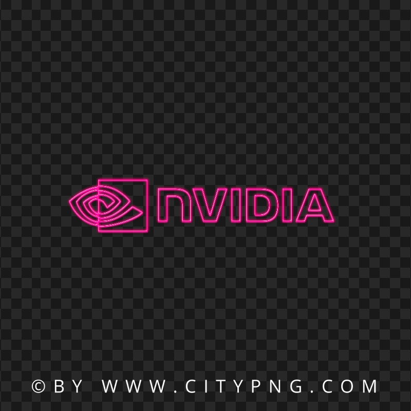 Nvidia Pink Neon Logo PNG