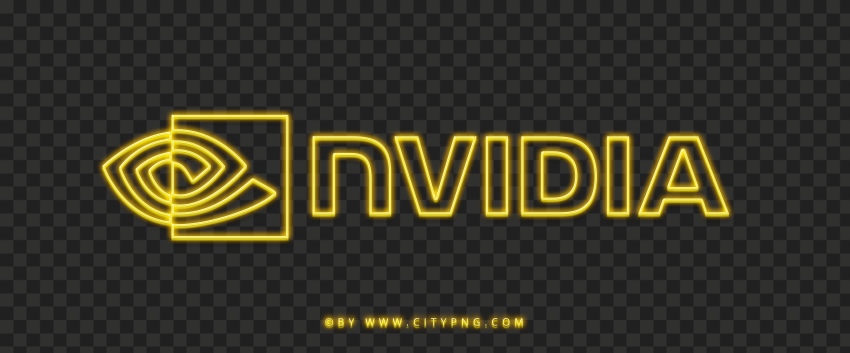 Nvidia Yellow Neon Logo PNG