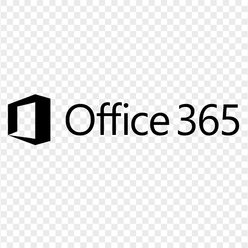 Office 365 Microsoft Black Logo PNG